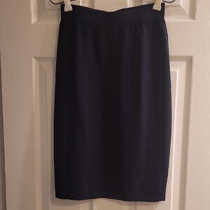 St. John Sportswear Navy Blue Knit Pencil Skirt Sz 2